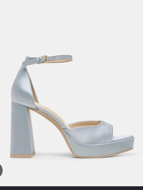 Dolce Vita Pandro Wide Heels Light Blue Satin
